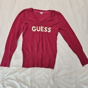 Guess Fuchsia Knit Top